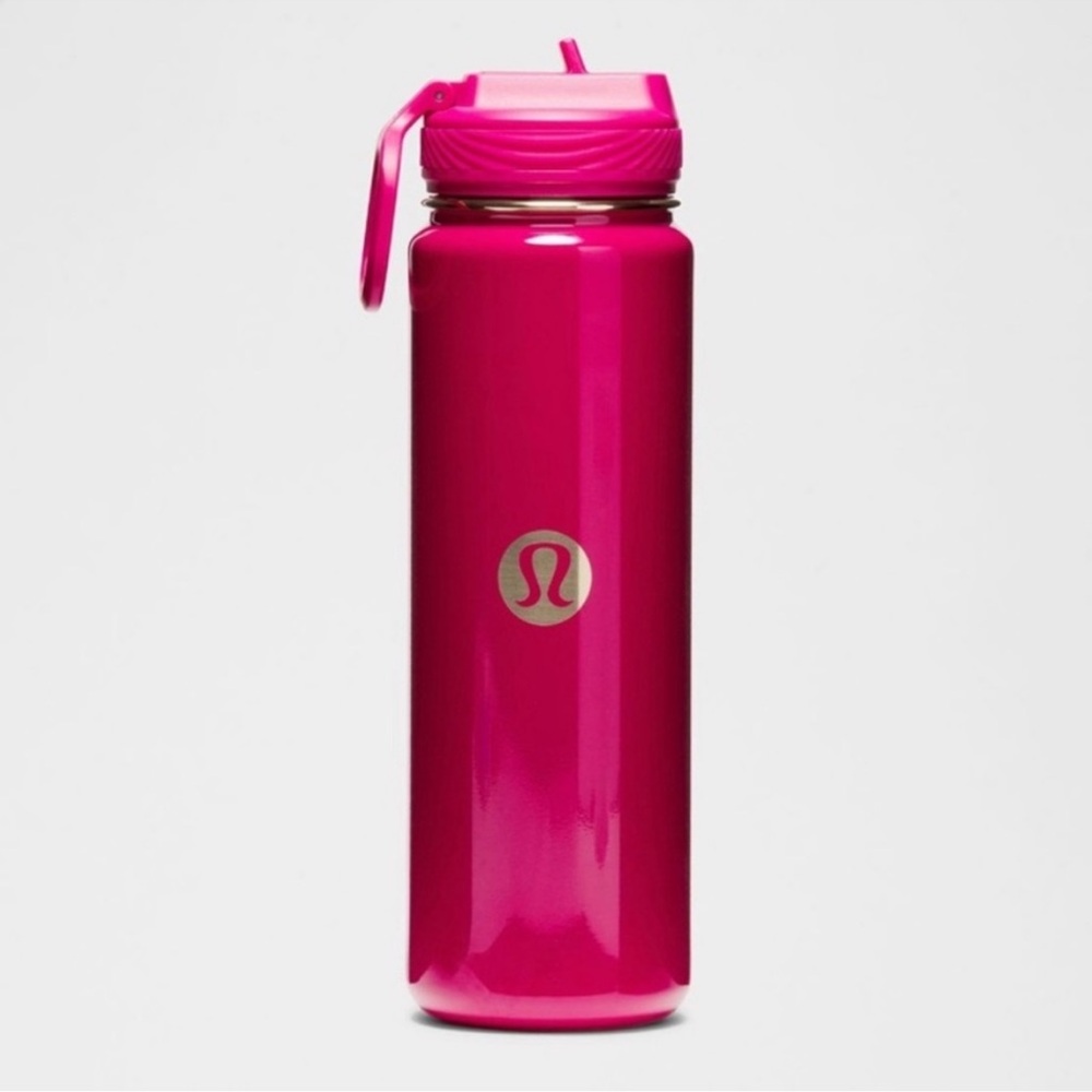 Lululemon 🍋Back To Life Passionate Pink & GOLD💛 Sports Bottle 24oz NWT